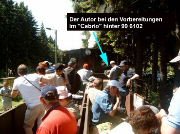 Der Webmaster hinter 99&nbsp;6102 im Zug zum Brocken... 
