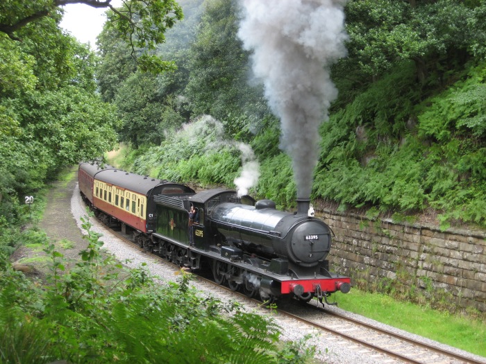 63395 in der Beck&nbsp;Hole -Kurve, um 11:44h am 13.08.2008