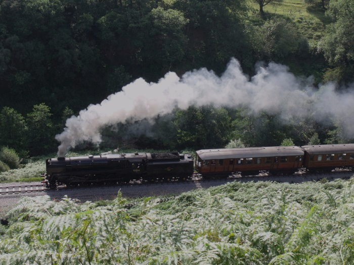 92214 wieder mit dem “Teakholz-Zug” ebenfalls bei Water&nbsp;Ark, um 12:50h am 31.08.2010