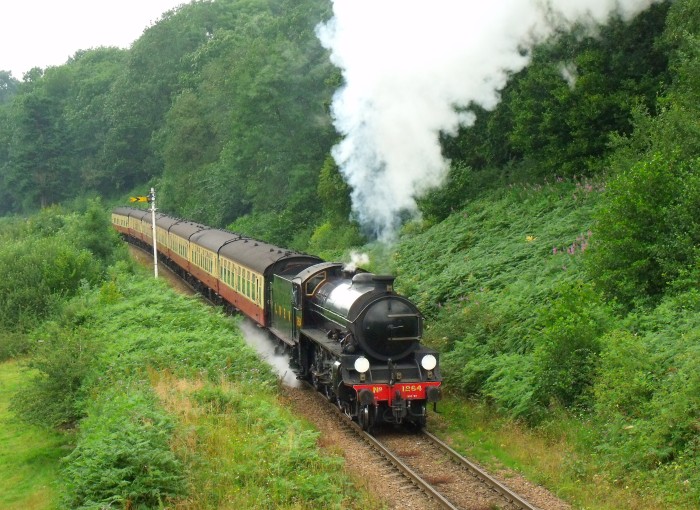 1264 an der oberen, der zweiten Feldwegbrücke bei Green&nbsp;End, um 14:35h am 01.08.2019