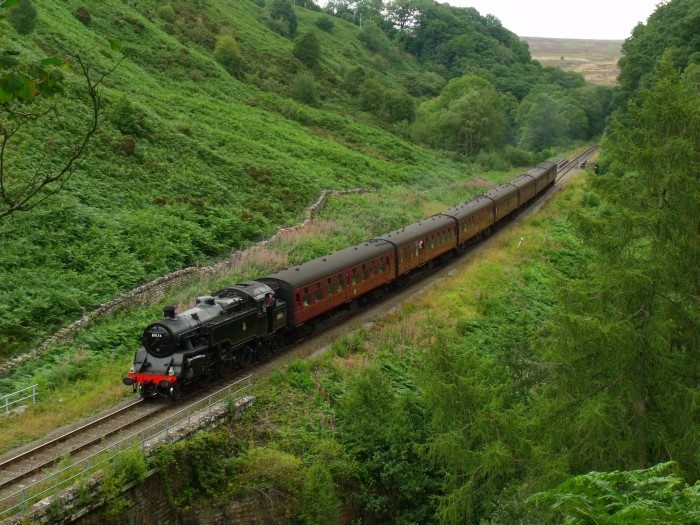 80136 vorwärts Richtung Grosmont und abwärts bei Water&nbsp;Ark, um 14:08h am 08.08.2019